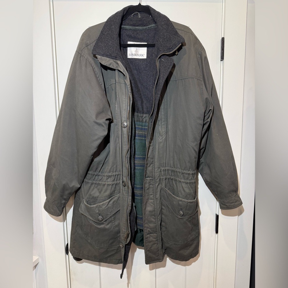 London Fog size LT insulated army green coat